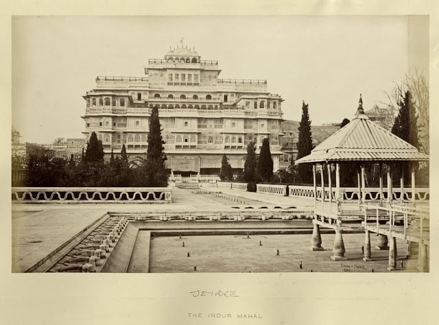 Chandra Mahal (Part of City Palace) in Jaipur, Rajasthan - c1870's