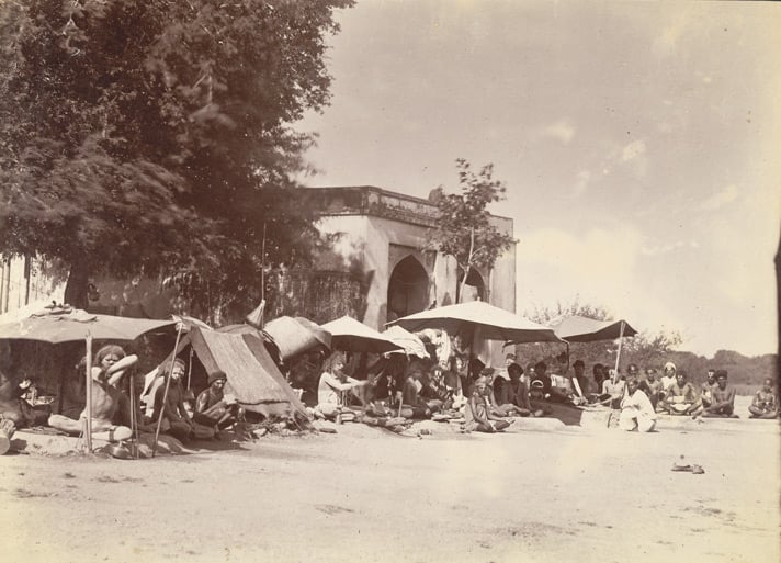 Group of Fakeers, Jumalpore, Ahmedabad; a photo by Charles Lickfold, 1880's(BL)