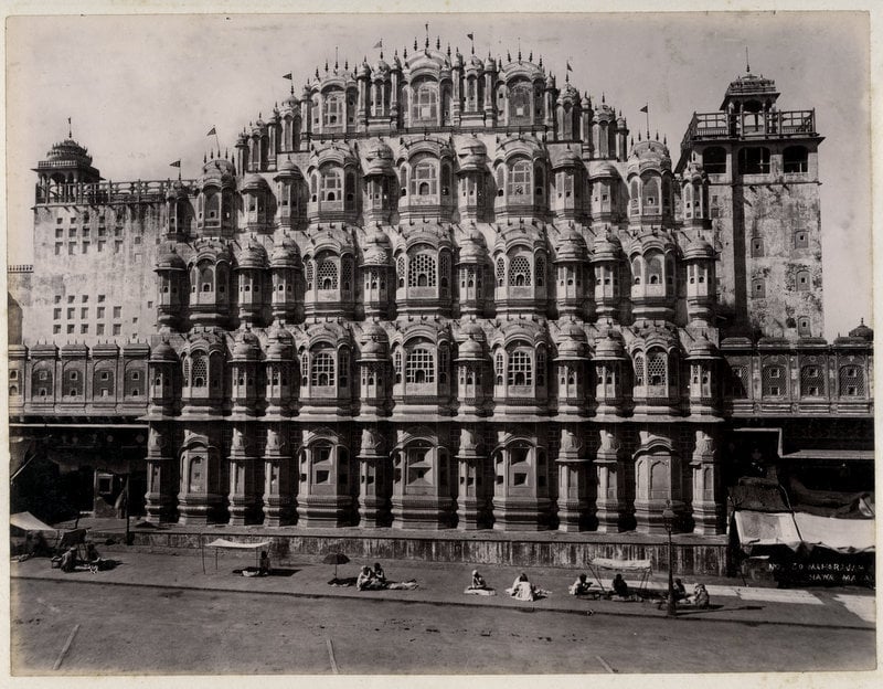 Hawa Mahal in Jaipur, Rajasthan - c1880's