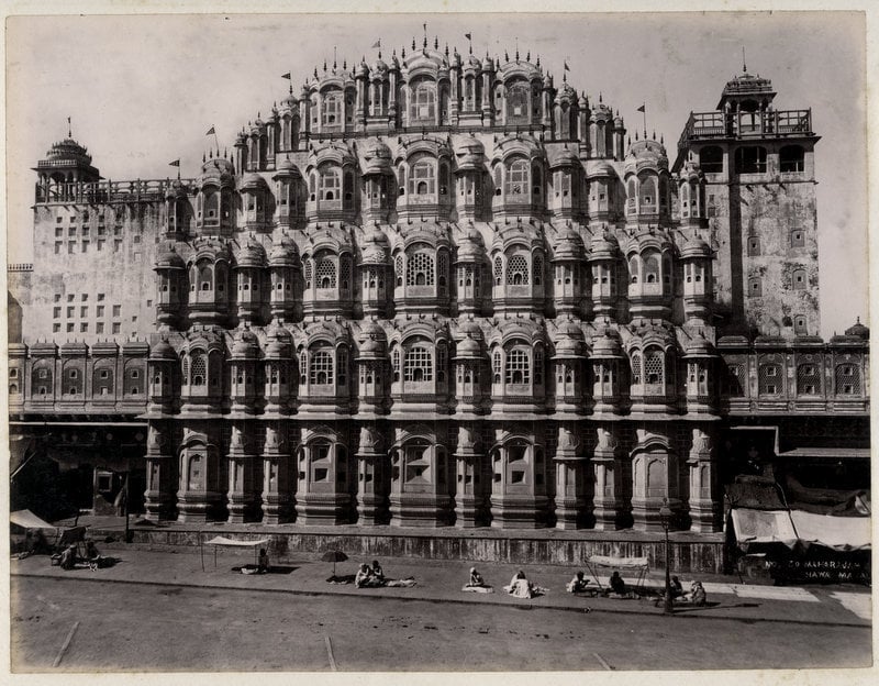 Hawa mahal in jaipur, rajasthan - c1880's