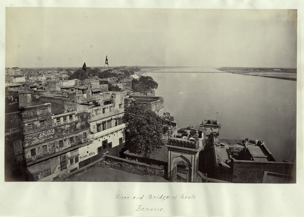 River & Bridge of boats Benaras