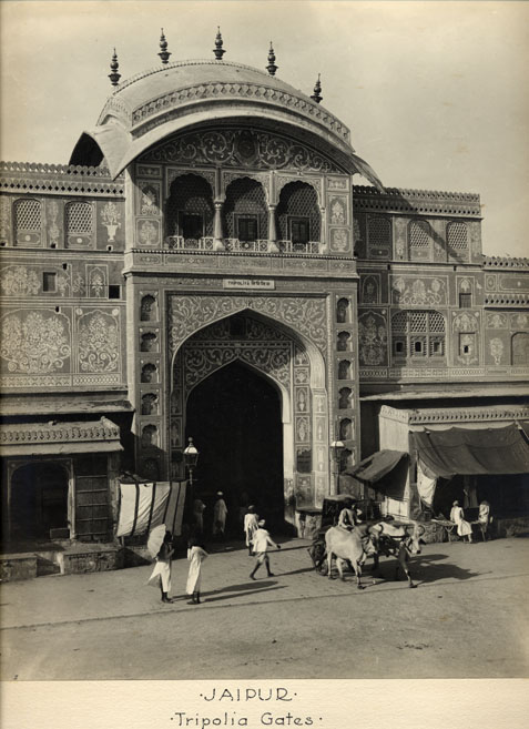 The tripulia gates, in a photo from the early 1900's