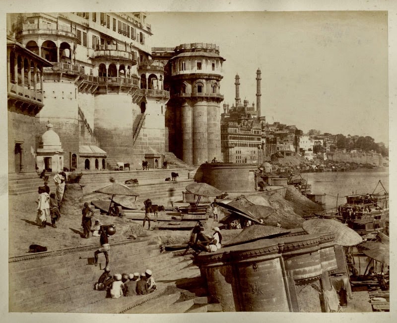 Varanasi Ghats and Architectures - c1880's b
