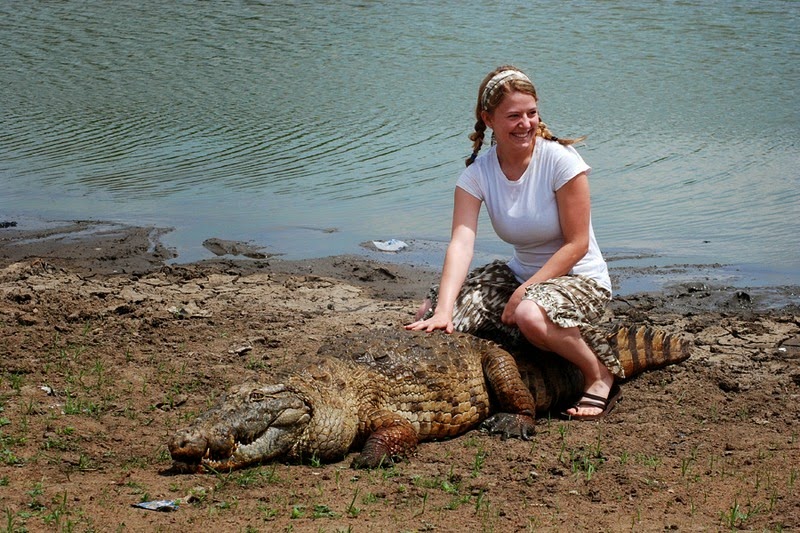 crocodiles in paga, friendly crocodile