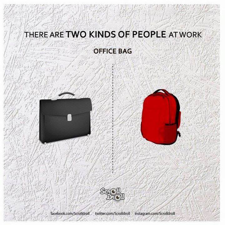 Two kinds of people at work 9