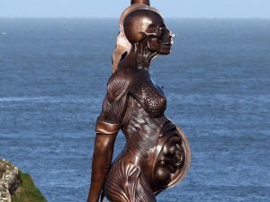 pregnant woman sculpture, damien hirst art