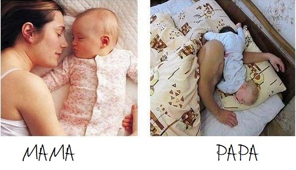 Baby Funny Cute Pictures, mom vs dad, mama vs papa, Mother vs Father, lol, omg, wtf, funny, kids, father mother difference, parenting, family photos, mummy vs papa, mother and father