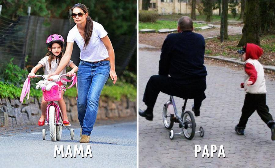 Baby Funny Cute Pictures, mom vs dad, mama vs papa, Mother vs Father, lol, omg, wtf, funny, kids, father mother difference, parenting, family photos, mummy vs papa, mother and father