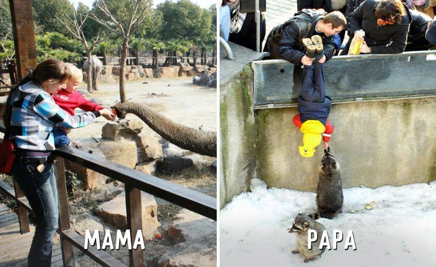 Baby Funny Cute Pictures, mom vs dad, mama vs papa, Mother vs Father, lol, omg, wtf, funny, kids, father mother difference, parenting, family photos, mummy vs papa, mother and father