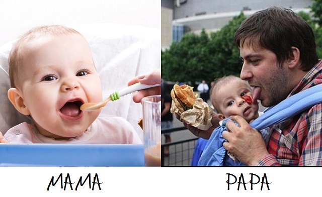 Baby Funny Cute Pictures, mom vs dad, mama vs papa, Mother vs Father, lol, omg, wtf, funny, kids, father mother difference, parenting, family photos, mummy vs papa, mother and father