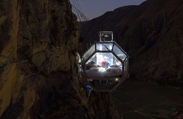 hotel, peru, Sacred Valley, Skylodge, South america, peru hotel, scariest hotel, Sacred Valley, Capsules hotel, most dangerous hotel, most scary hotels, Adventure Suites, top 10 hotel