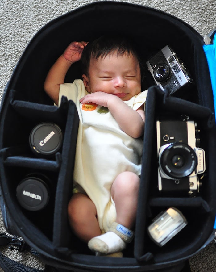 Baby, camera, camera bag, newborn, photography, cute, sweet, adorable, baby, kids, lovely, photographers, funny, pictures