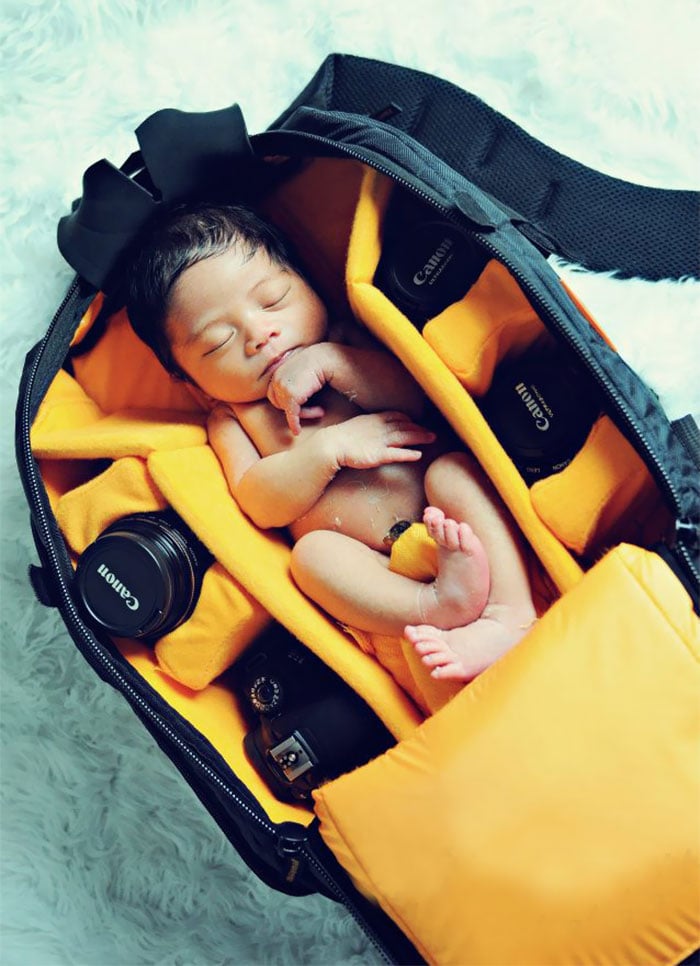 Baby, camera, camera bag, newborn, photography, cute, sweet, adorable, baby, kids, lovely, photographers, funny, pictures