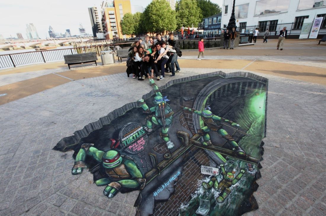 Abstract art, 3d wall art, optical illution, 3d illution,pavement art,graffiti