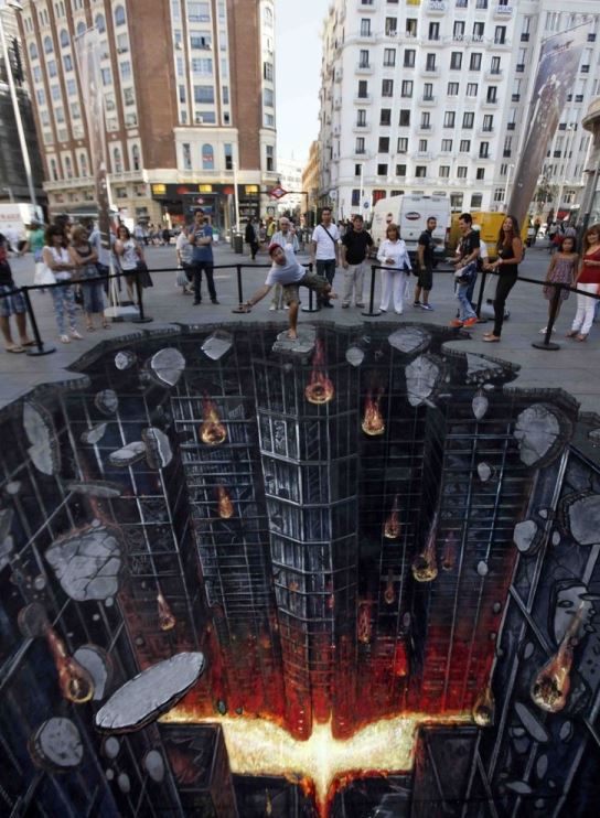 abstract art, 3d wall art, optical illution, 3d illution,pavement art,graffiti