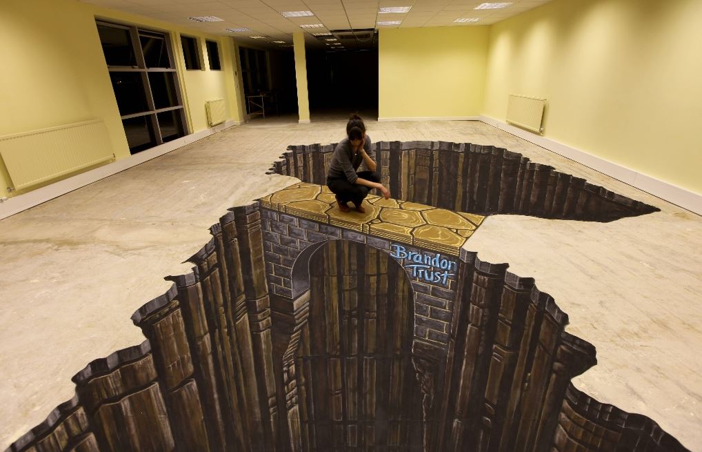 Abstract art, 3d wall art, optical illution, 3d illution,pavement art,graffiti