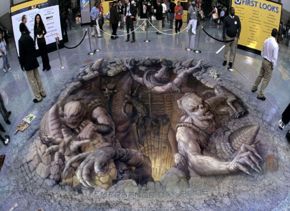 Abstract art, 3d wall art, optical illution, 3d illution,pavement art,graffiti