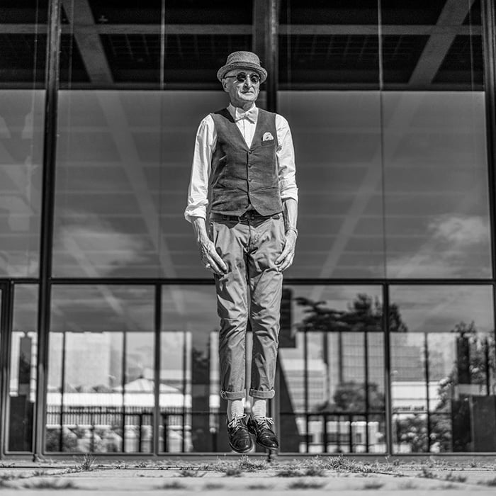 Elderly man, hipster style, berlin, kotbusser tor station, günther krabbenhöft, young grandpa, stylish, super stylish, gentleman, fashion, photography