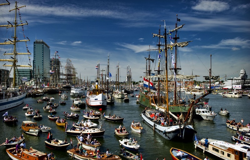 Sail amsterdam, amsterdam, netherlands, parade, places, sailing, sea, ships, dutch