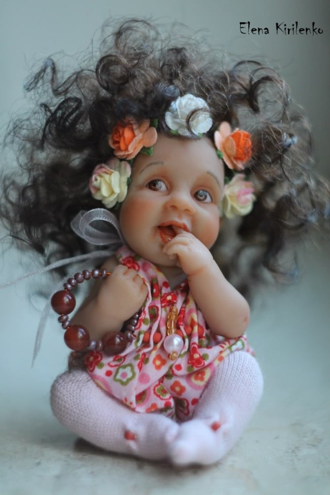 Elena kirilenko, elena kirilenko dolls, polymr clay dolls, russian, real doll, cute, creative, art, pskov, ooak dolls