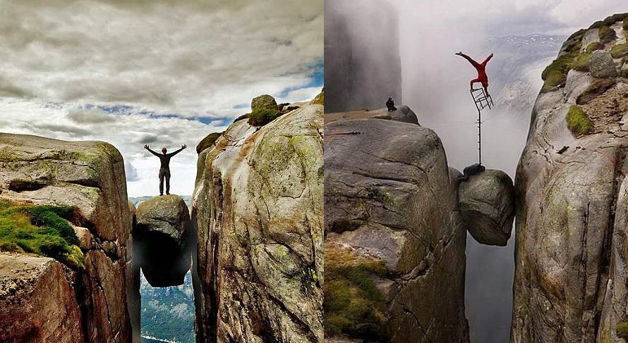 Hiking, rock climbing, Kjeragbolten, death, World's Best Hikes, Norwegian mountains, norway, Travel, Stavanger, Amazing Places on our Planet, Incredible, photography, europe