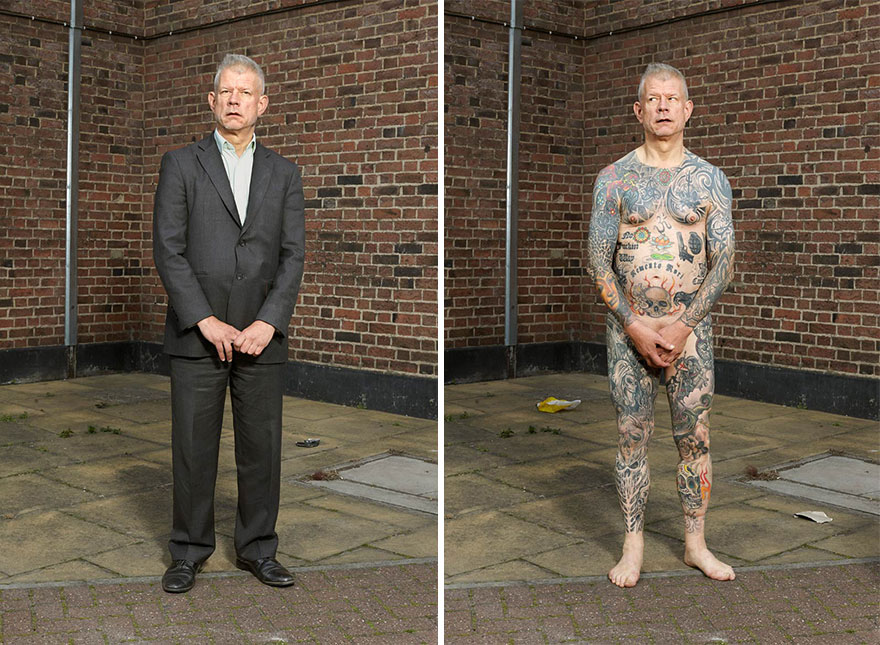 tattoo, portraits, uncovered, alan powdrill, covered photo series, photographer, photography, London based, people, habit, crazy, creative, art, amazing, awesome, wow, inked, beautiful, great, perfect, london, portfolio, idea