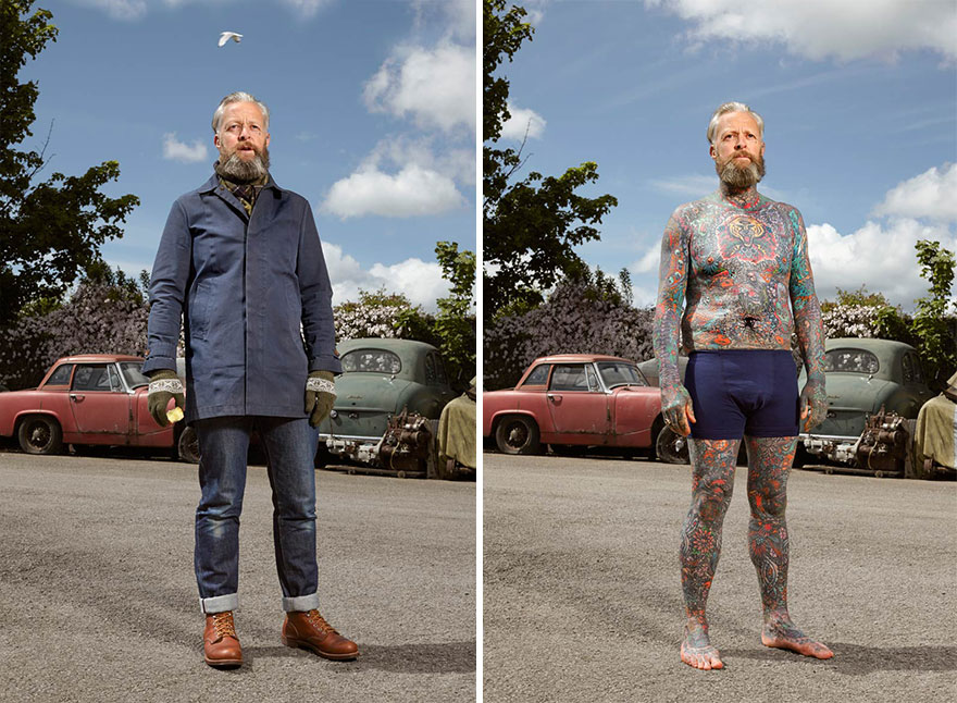 tattoo, portraits, uncovered, alan powdrill, covered photo series, photographer, photography, London based, people, habit, crazy, creative, art, amazing, awesome, wow, inked, beautiful, great, perfect, london, portfolio, idea
