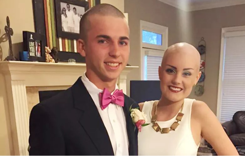 brain cancer, allie allen, shaved head, brayden carpenter, cancer, breast cancer, motivational, inspirational, teen, friend, diseases, battle to cancer