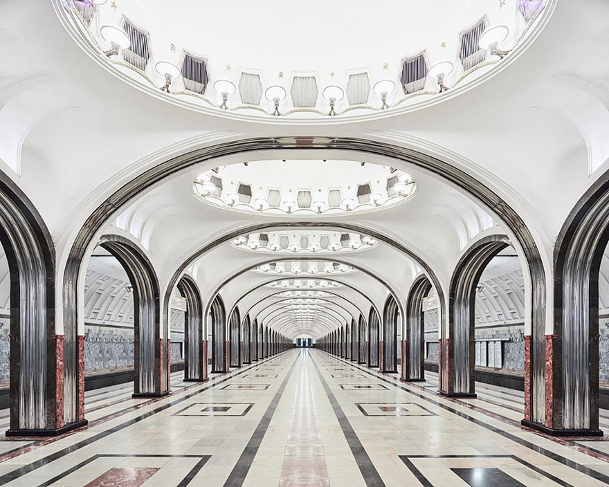 Moscow, metro station, architecture, russia, david burdeny, the moscow metro, architect, photographer, canada, big soviet propaganda project, photo series, “russia: a bright future, photography, amazing, beauty, awesome, wow, historic station