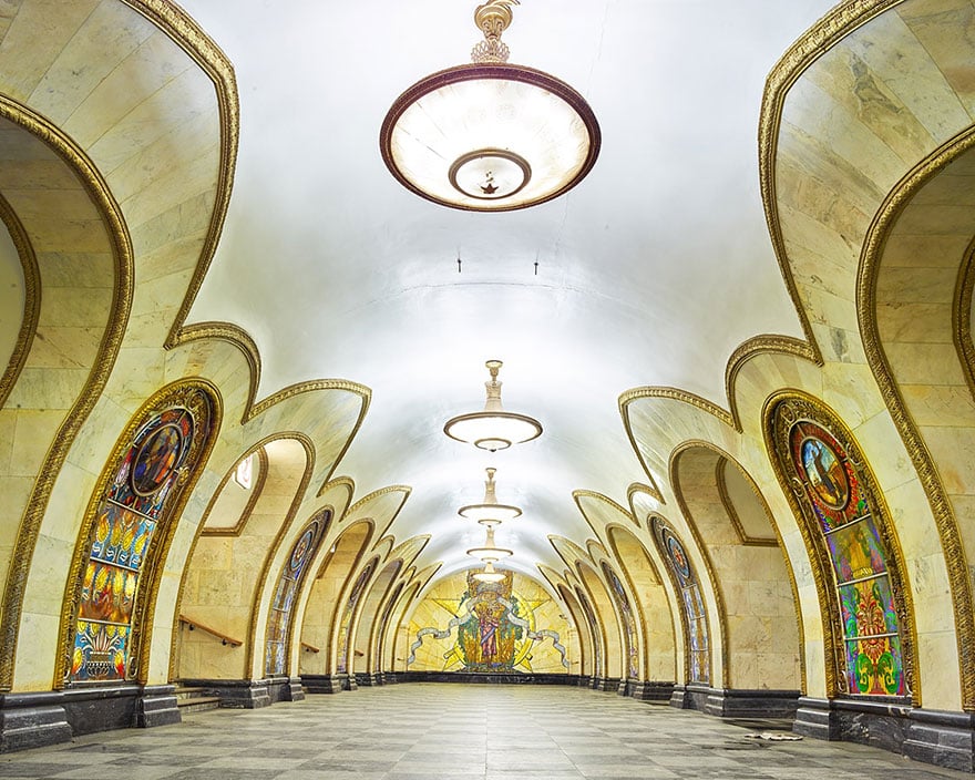 Moscow, metro station, architecture, russia, david burdeny, the moscow metro, architect, photographer, canada, big soviet propaganda project, photo series, “russia: a bright future, photography, amazing, beauty, awesome, wow, historic station