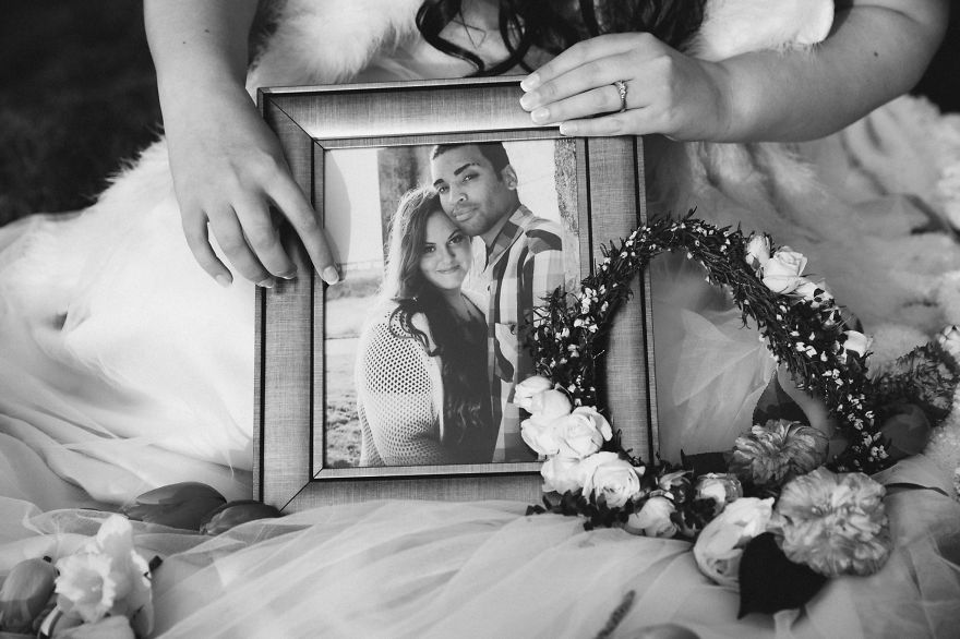 inspirational photography, love story, memorial photography, memorial photoshoot, Stephanie Jarstad, tribute, tribute photoshoot, wedding photography, Memorial Photo Shoot, photographer, photography, Lauren Reynolds, Fiancé, Tristin Woods, death, wow, beautiful, marriage, memory