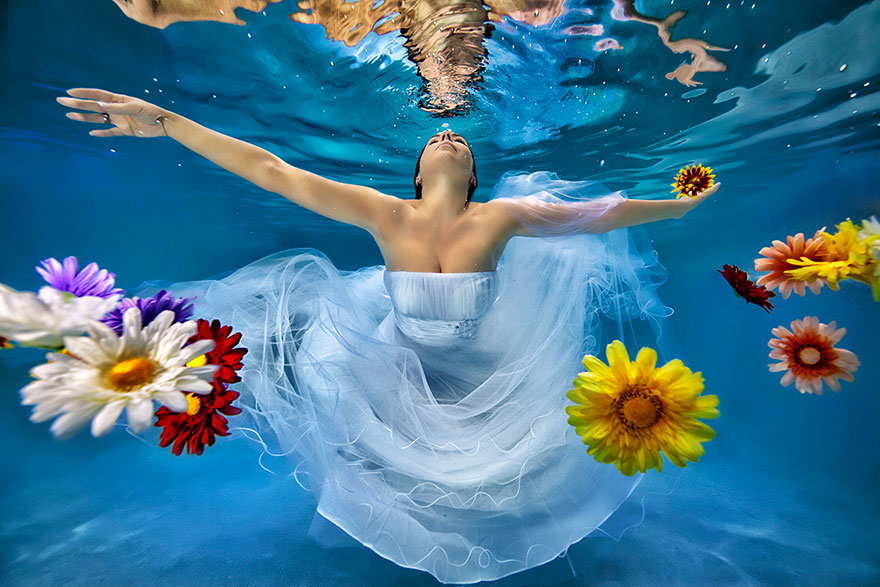 underwater, mermaid, brides, adam, opris, photographer, photography, mermaid brides, photoshoot, wow, amazing, incredible, mindblowing, bride & groom, surfer, diver, water, 30 feet underwater, Florida