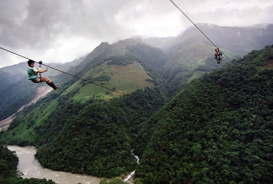 dangerous, school, weird, photography, amazing, dangerous journey to school, asia, india school children, indonesia school, china school, colombia, african