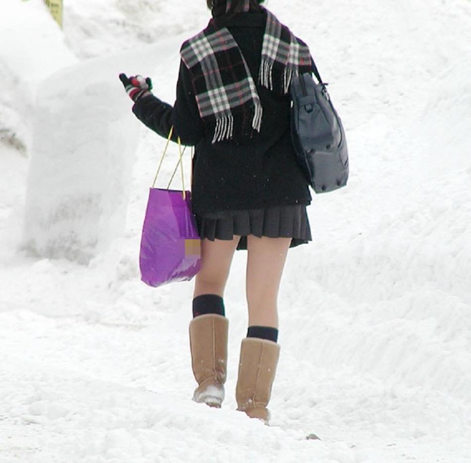 Japan, japanese, school girl, fashion, weird, winter, kogal, japanese schoolgirl, asian, short skirts, snow festival