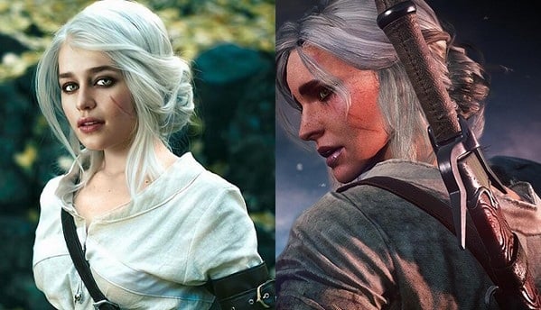 game of thrones, emilia clarke, daenerys targaryen, game of thrones cast, ciri, the witcher 3, photoshop, cosplay