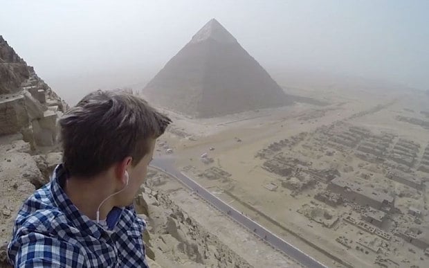 German, egypt, pyramid of giza, daredevil, climbers, andrej ciesielski, adventure, tourism, travel, munich, cairo