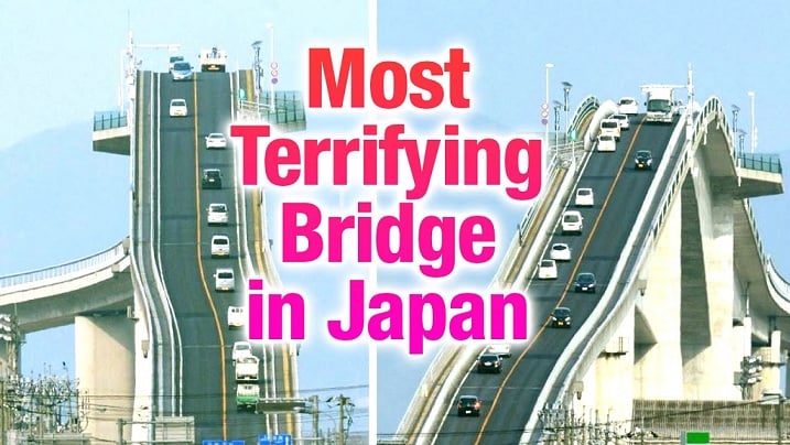 deadliest bridge, dangerous bridge, scariest bridge, world's most shocking bridge, japan, japanese, eshima ohashi bridge, crazy, amazing