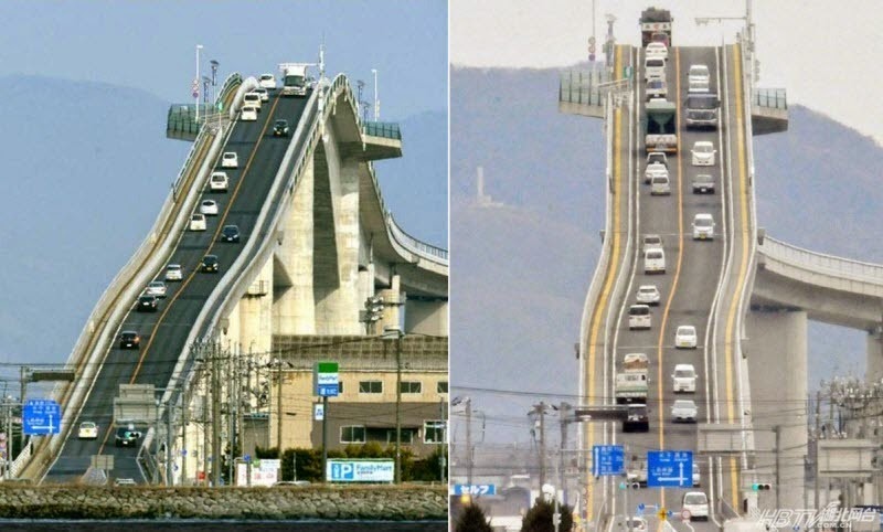 Deadliest bridge, dangerous bridge, scariest bridge, world's most shocking bridge, japan, japanese, eshima ohashi bridge, crazy, amazing