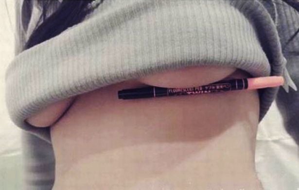 meme, beauty, beauty standards, sexy, selfie, trend, viral, crazy, boobs, chinese boobs, japanese boobs, underboobs, pen breast