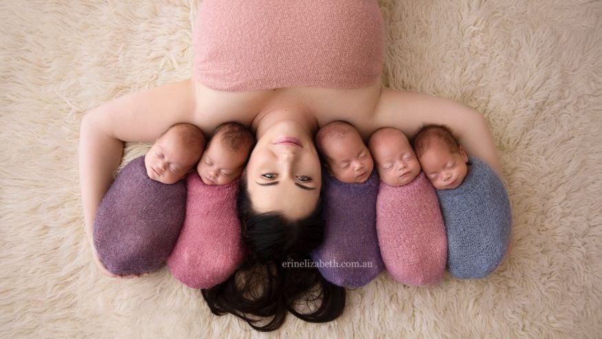 australia, mother, quintuplet, baby, viral, pregnancy, perth, amazing, photoshoot