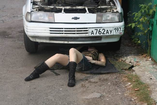 Russia, russian, russian girls, viral, girl with car, moscow, russia, girl car repairs, hot mechanic, girl mechanic