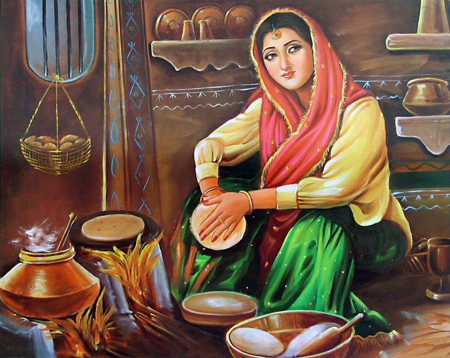 indian women, women cooking, punjabi women in kitchen