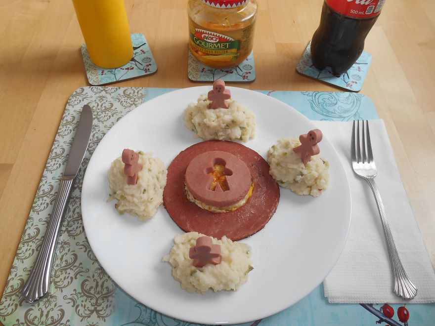 food art, creative plating, funny food, Laura O'Brien, idea, awesome, amazing