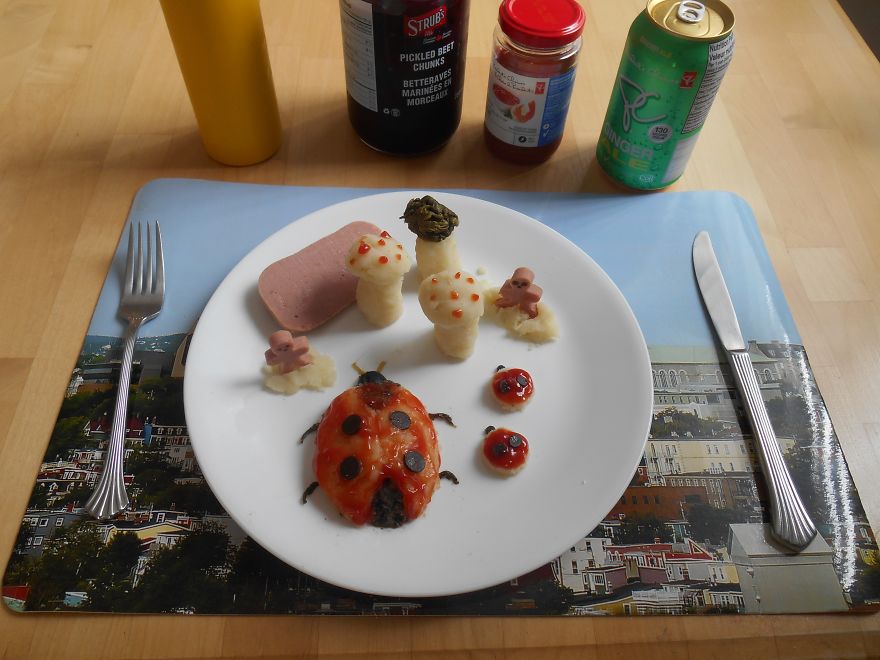 Food art, creative plating, funny food, laura o'Brien, idea, awesome, amazing