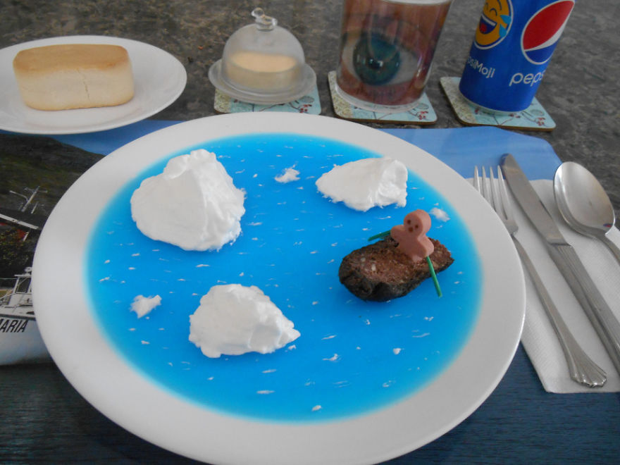 Food art, creative plating, funny food, laura o'Brien, idea, awesome, amazing