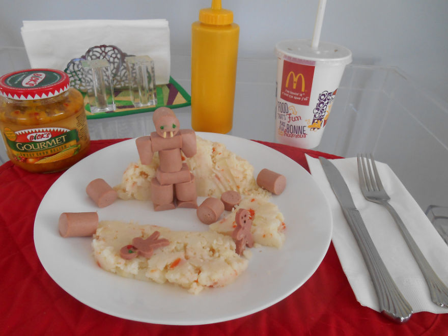 food art, creative plating, funny food, Laura O'Brien, idea, awesome, amazing