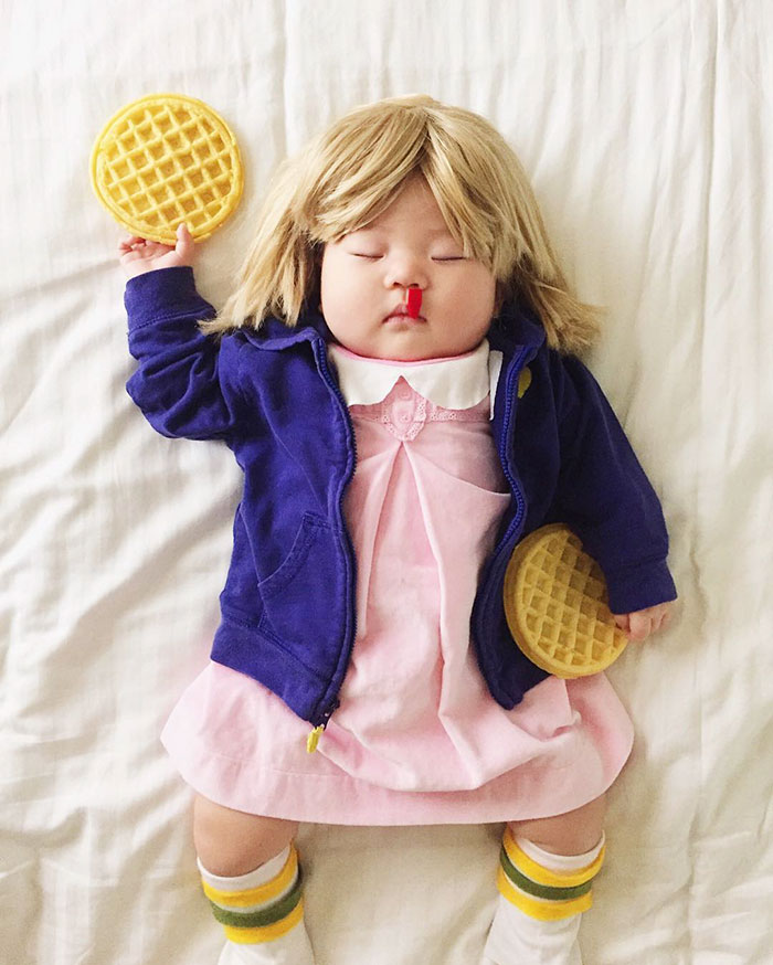 Funny, baby costumes, sleeping baby, amazing, cute, awesome, fashion, trend