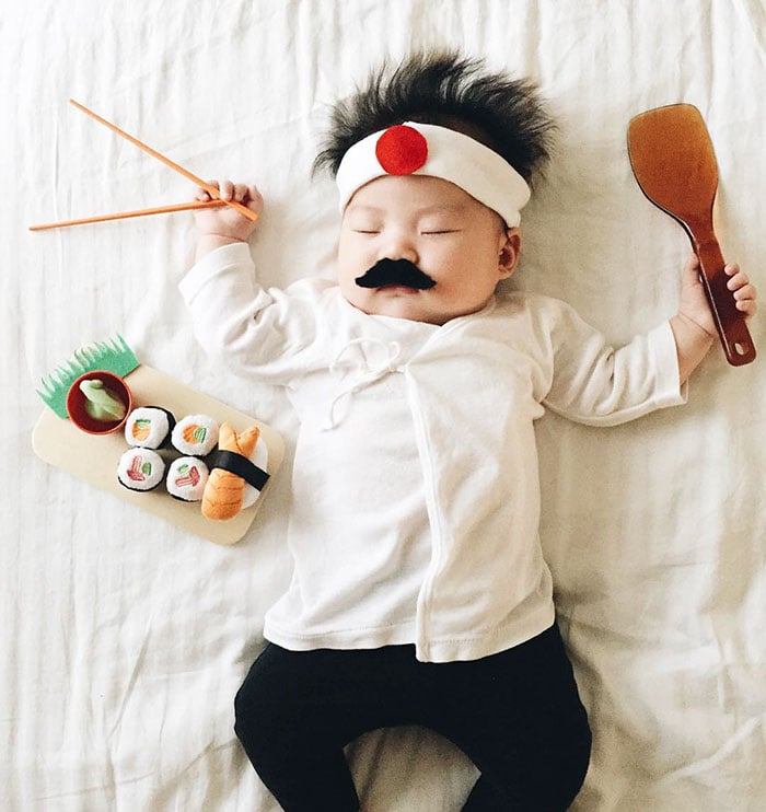 funny, baby costumes, sleeping baby, amazing, cute, awesome, fashion, trend