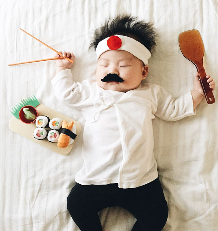 Funny, baby costumes, sleeping baby, amazing, cute, awesome, fashion, trend