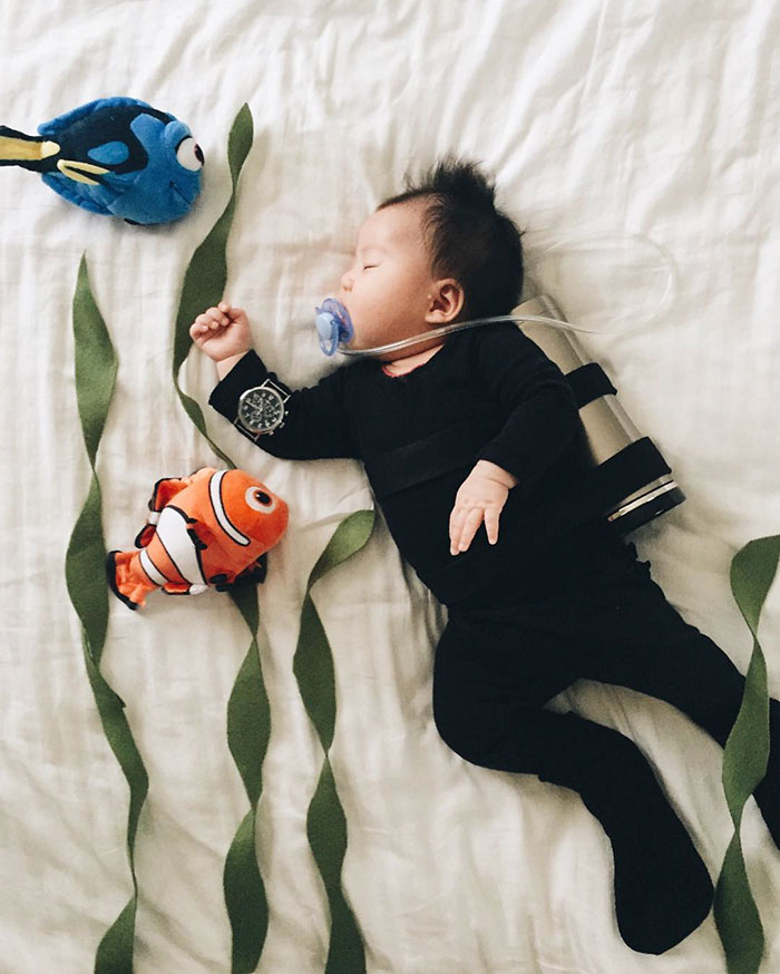 funny, baby costumes, sleeping baby, amazing, cute, awesome, fashion, trend